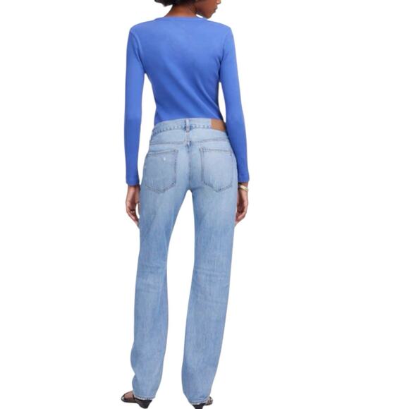 NWD Madewell The Dean Easy Straight Jeans Airy Denim Northridge Wash Size 29 - Picture 3 of 12